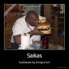 Saikas - kvailiausia ką žmogus turi