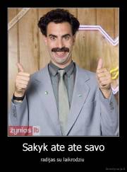 Sakyk ate ate savo - radijas su laikrodziu 