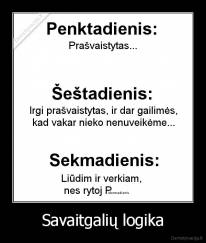 Savaitgalių logika - 