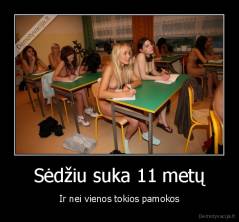 Sėdžiu suka 11 metų - Ir nei vienos tokios pamokos