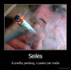 Seilės - iš pradžių perdaug, o paskui per mažai