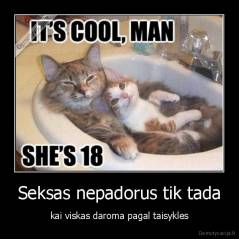 Seksas nepadorus tik tada - kai viskas daroma pagal taisykles