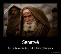 Senatvė - Jos niekas nelaukia, bet sulaukę džiaugiasi