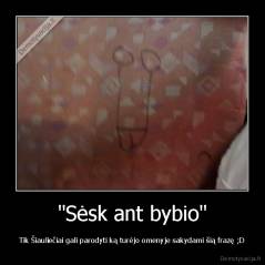 "Sėsk ant bybio" - Tik Šiauliečiai gali parodyti ką turėjo omenyje sakydami šią frazę ;D