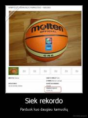Siek rekordo - Parduok kuo daugiau kamuolių