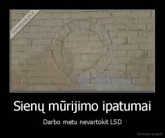 Sienų mūrijimo ipatumai - Darbo metu nevartokit LSD