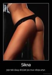 Sikna - joje tiek daug shit,bet jos mus vilioja artyn