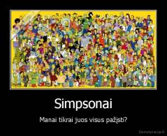 Simpsonai - Manai tikrai juos visus pažįsti?