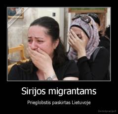 Sirijos migrantams - Prieglobstis paskirtas Lietuvoje