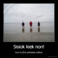 Sisiok kiek nori! - nuo to jūra pilnesne nebus.