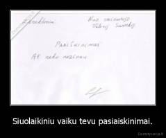 Siuolaikiniu vaiku tevu pasiaiskinimai. - 