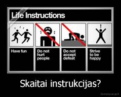Skaitai instrukcijas? - 