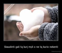 Skaudinti gali tą kurį myli o ne tą kurio nekenti - 