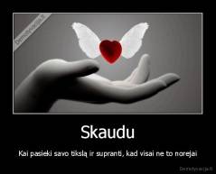 Skaudu - Kai pasieki savo tikslą ir supranti, kad visai ne to norejai