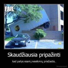 Skaudžiausia pripažinti - kad patys esam,nesėkmių priežastis.