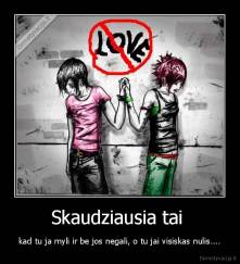 Skaudziausia tai  - kad tu ja myli ir be jos negali, o tu jai visiskas nulis....