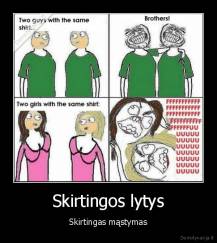 Skirtingos lytys - Skirtingas mąstymas