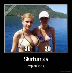 Skirtumas - tarp 3D ir 2D