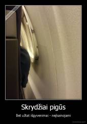 Skrydžiai pigūs - Bet užtat išgyvenimai - neįkainojami