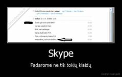 Skype - Padarome ne tik tokių klaidų