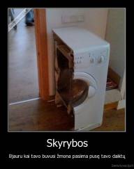 Skyrybos - Bjauru kai tavo buvusi žmona pasiima pusę tavo daiktų