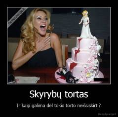 Skyrybų tortas - Ir kaip galima dėl tokio torto neišsiskirti?