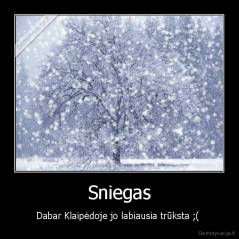 Sniegas - Dabar Klaipėdoje jo labiausia trūksta ;( 