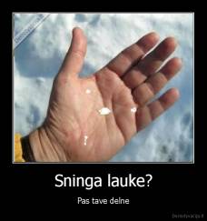 Sninga lauke? - Pas tave delne