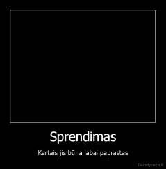 Sprendimas - Kartais jis būna labai paprastas