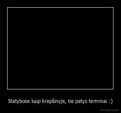 Statybose kaip krepšinyje, tie patys terminai :) - 