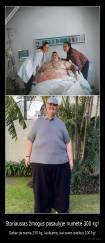 Storiausias žmogus pasaulyje numetė 300 kg! - Dabar jis sveria 250 kg, laukiame, kai svers sveikus 100 kg!