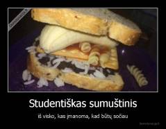 Studentiškas sumuštinis - iš visko, kas įmanoma, kad būtų sočiau