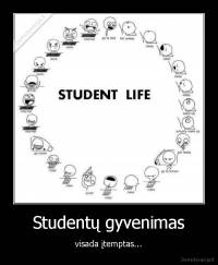 Studentų gyvenimas - visada įtemptas...