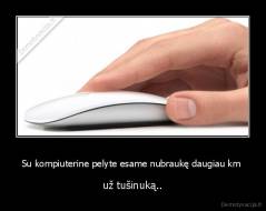 Su kompiuterine pelyte esame nubraukę daugiau km  - už tušinuką..