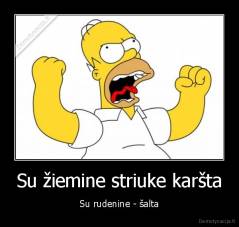 Su žiemine striuke karšta - Su rudenine - šalta