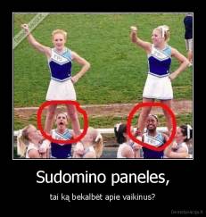 Sudomino paneles, - tai ką bekalbėt apie vaikinus?