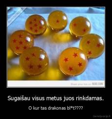 Sugaišau visus metus juos rinkdamas. - O kur tas drakonas bl*t????