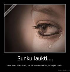 Sunku laukti.... - Sunku laukti to ko tikiesi , bet dar sunkiau laukti to , ko begalo troksti...