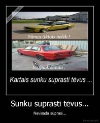 Sunku suprasti tėvus... - Nevisada suprasi...