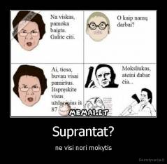 Suprantat? - ne visi nori mokytis