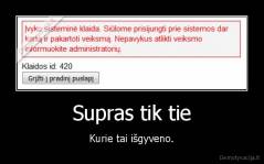 Supras tik tie - Kurie tai išgyveno.