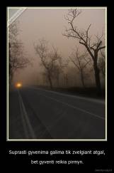 Suprasti gyvenima galima tik zvelgiant atgal, - bet gyventi reikia pirmyn.