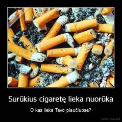 Surūkius cigaretę lieka nuorūka - O kas lieka Tavo plaučiuose?