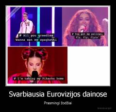 Svarbiausia Eurovizijos dainose - Prasmingi žodžiai