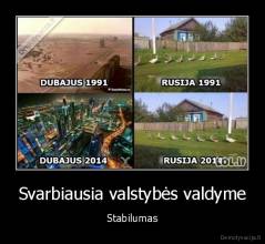 Svarbiausia valstybės valdyme - Stabilumas