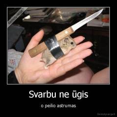 Svarbu ne ūgis - o peilio astrumas