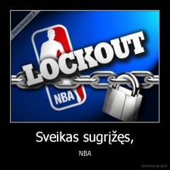 Sveikas sugrįžęs, - NBA