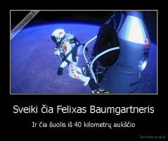 Sveiki čia Felixas Baumgartneris - Ir čia šuolis iš 40 kilometrų aukščio