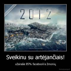 Sveikinu su artėjančiais! - užsirašė 85% facebook'e žmonių