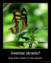Sviestas skraido? - Anglų kalba mėgsta iš mūsų šaipytis.